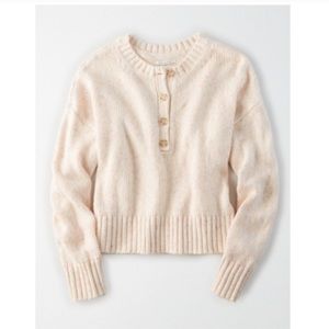 American Eagle Outfitters Cream Sweater
